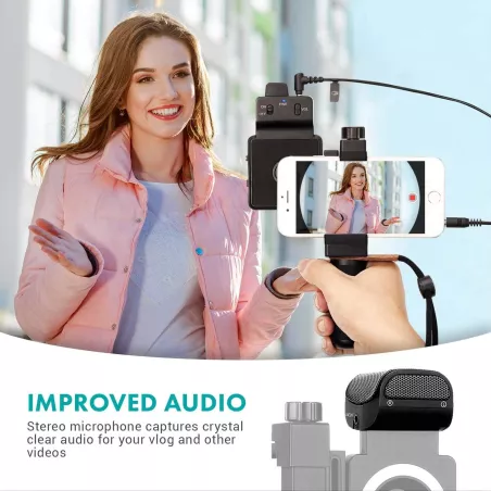 Kit Vidéo Smartphone Movo SmartCine: Micro, Lumière LED & Objectifs - Créez des Vlogs Pro!